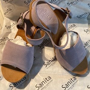 Sanita clog shoes. Never worn, color is a light purple. Size 36